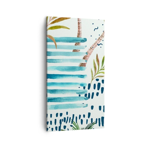 Obraz na płótnie - Wakacje pod palmami - 45x80 cm