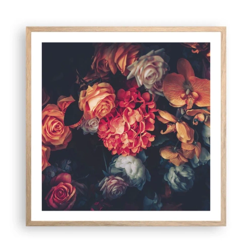 Plakat w ramie jasny dąb - Jak u holenderskich mistrzów - 60x60 cm