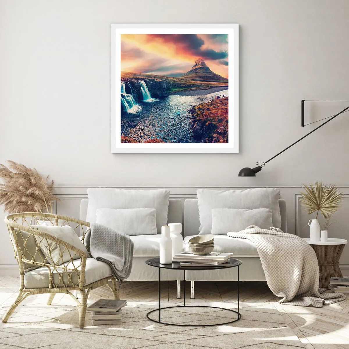 Plakat w białej ramie - W majestacie przyrody - 40x40 cm