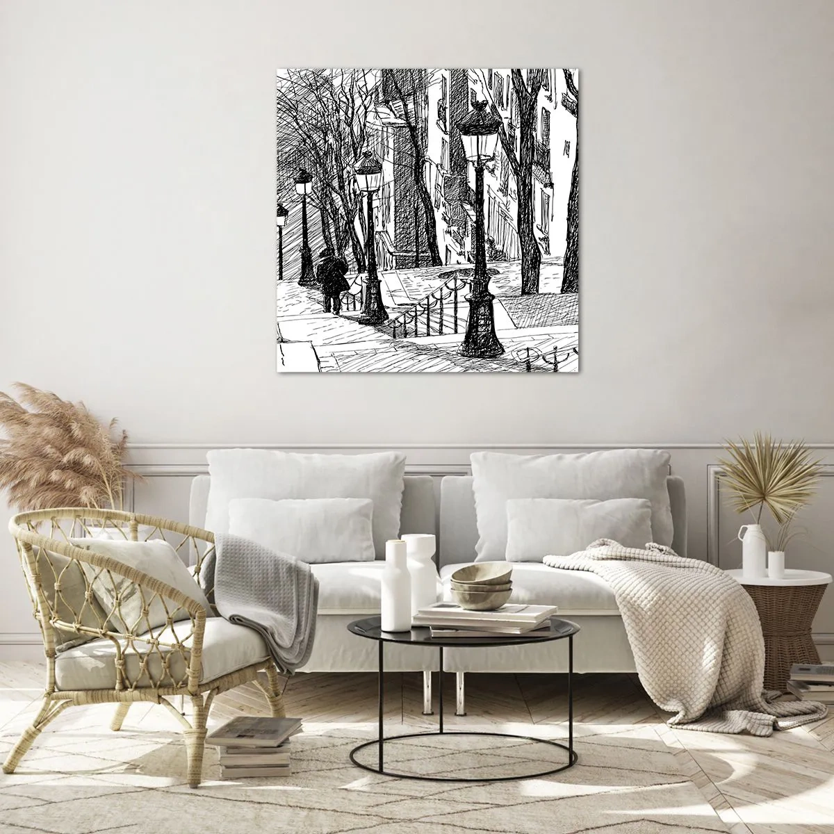 Obraz na szkle - Historia miłosna czy opowieśc grozy? - 60x60 cm