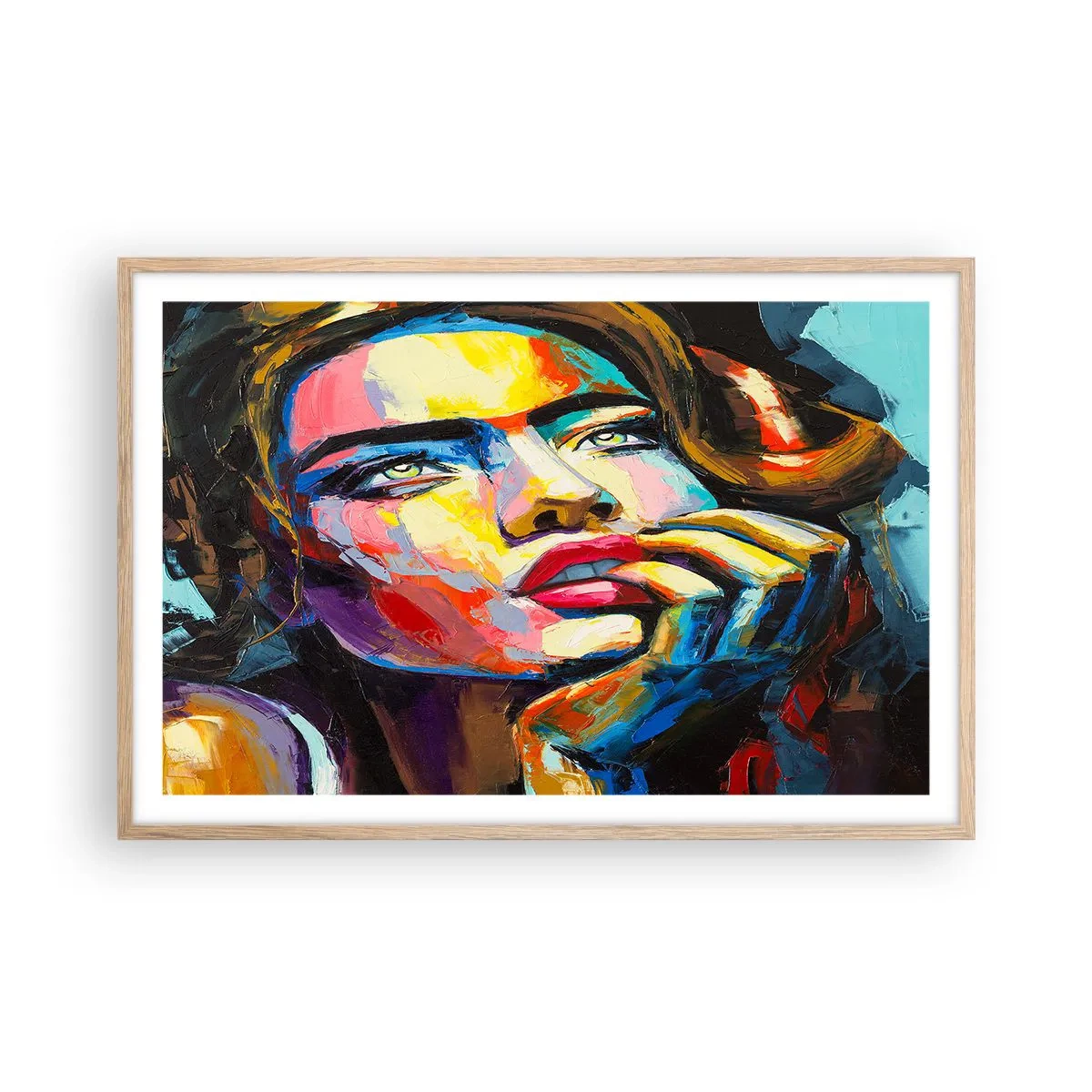 Plakat w ramie jasny dąb - Marzenia jak ptaki szybują po niebie - 91x61 cm