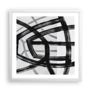 Plakat w białej ramie - Budowanie głębi - 50x50 cm