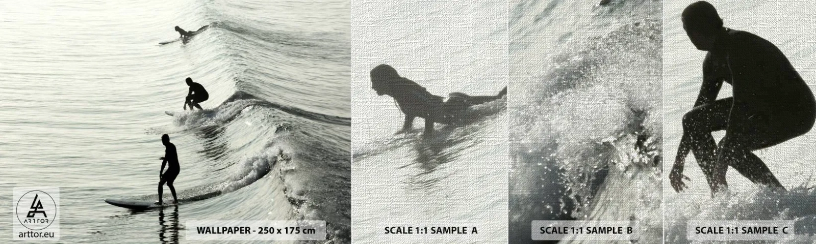 Fototapeta Próbka Premium Canvas - Na spotkanie fali - Surfing, Sport, Ocean - 100x30 cm