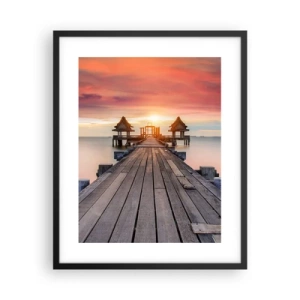 Plakat w czarnej ramie - Zachód na wschodzie - 40x50 cm