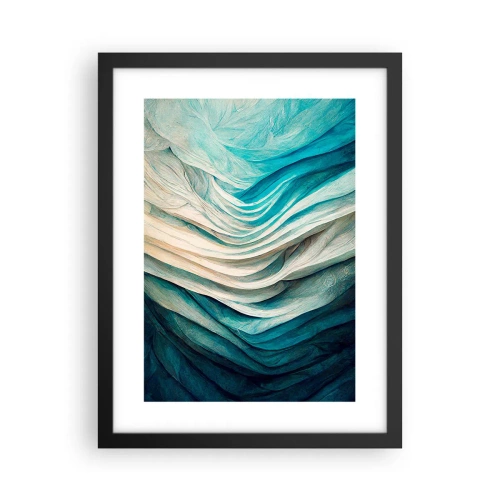 Plakat w czarnej ramie - Błękitne nienasycenie - 30x40 cm