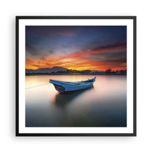 Plakat w czarnej ramie - Nadchodzi dobra noc - 60x60 cm