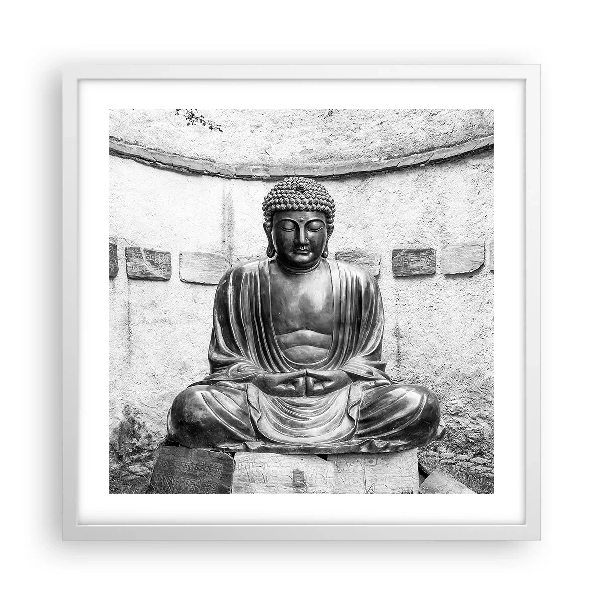 Plakat w białej ramie - U źródeł spokoju - 50x50 cm