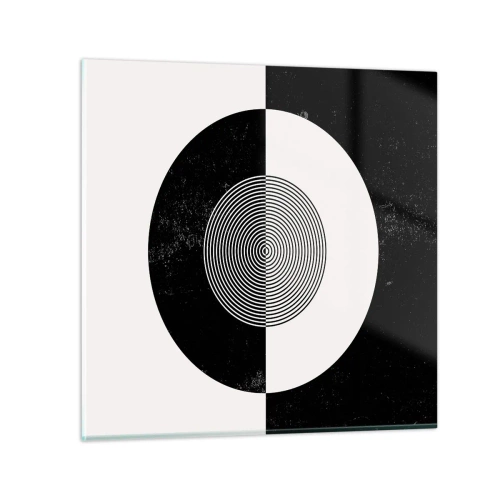Obraz na szkle - Harmonia w czerni i bieli - 40x40 cm