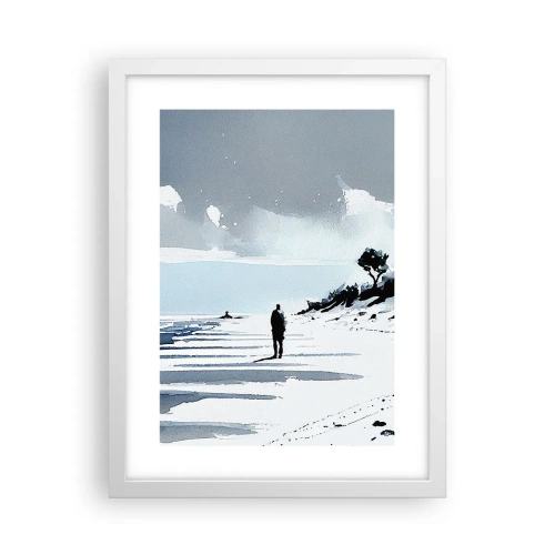 Plakat w białej ramie - Sam na sam - 30x40 cm