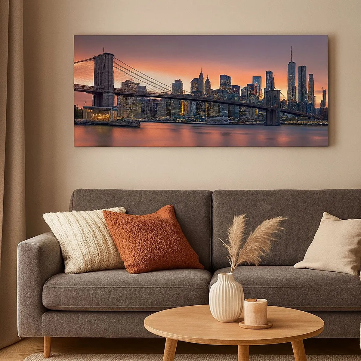 Obraz na płótnie - Zatopione w  liliowej ciszy - 100x40 cm