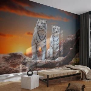 Fototapeta na wymiar Premium Sand - Zupełnie jak w Narni - Zwierzęta, Tygrys, Zachód Słońca
