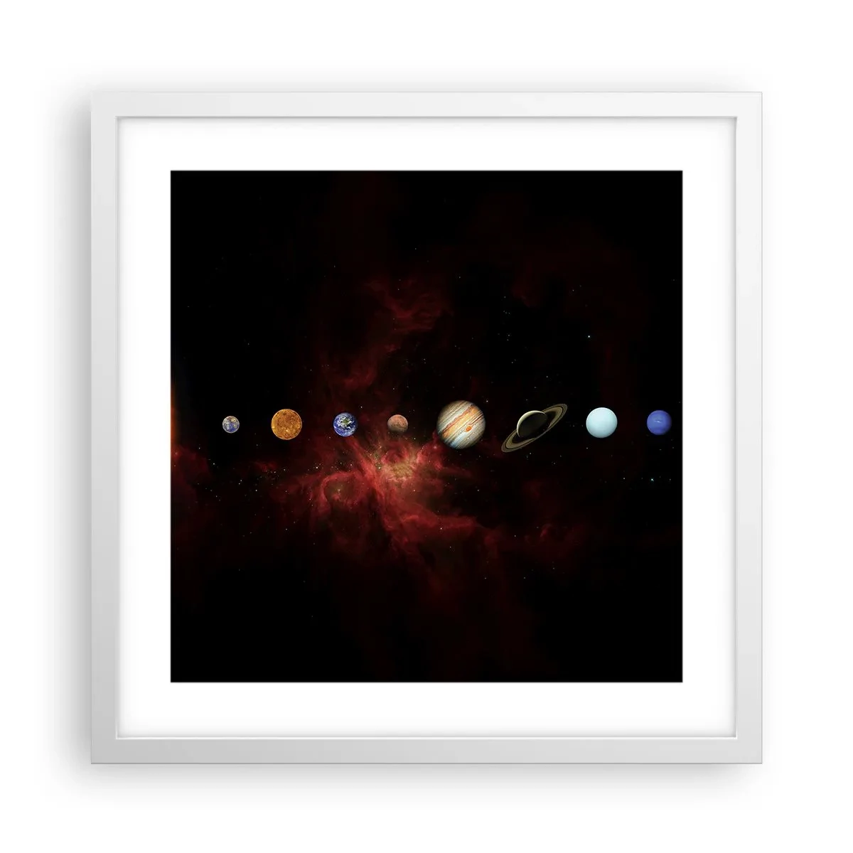 Plakat w białej ramie - Nasza okolica - 40x40 cm