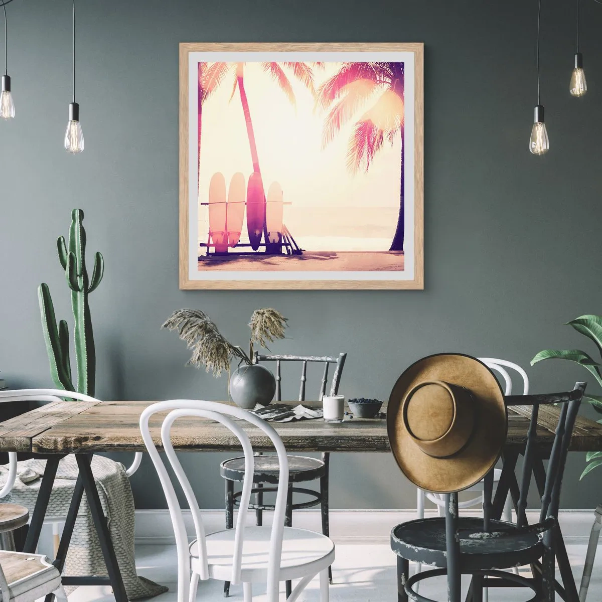 Plakat w ramie jasny dąb - To będzie wspaniały dzień - 60x60 cm