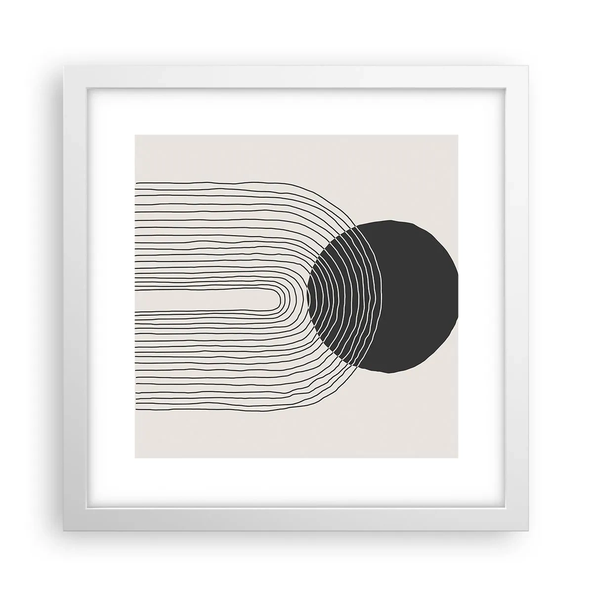 Plakat w białej ramie - Drżenie i pewność - 30x30 cm