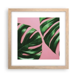 Plakat w ramie jasny dąb - Zielone rendez-vous - 30x30 cm