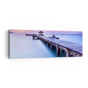 Obraz na płótnie - Morze spokoju aż po horyzont - 90x30 cm