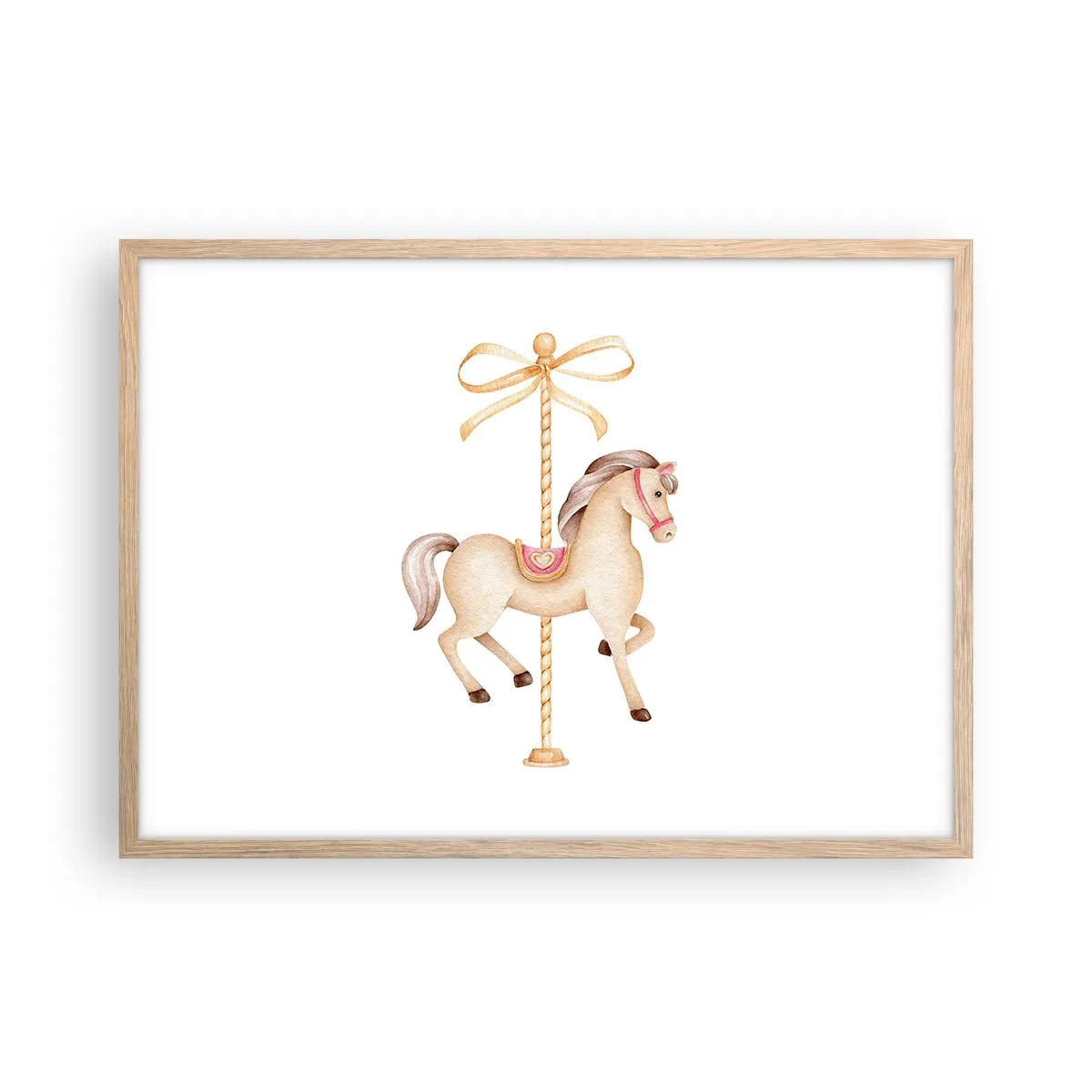Plakat w ramie jasny dąb - Wdzięcznym kłusem - 70x50 cm