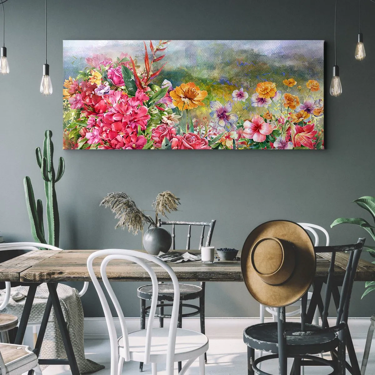 Obraz na płótnie - Ogród, który oszalał - 100x40 cm