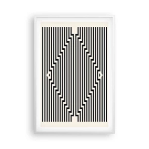 Plakat w białej ramie - Geometryczna iluzja - 61x91 cm