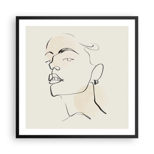 Plakat w czarnej ramie - Dumne spojrzenie - 60x60 cm