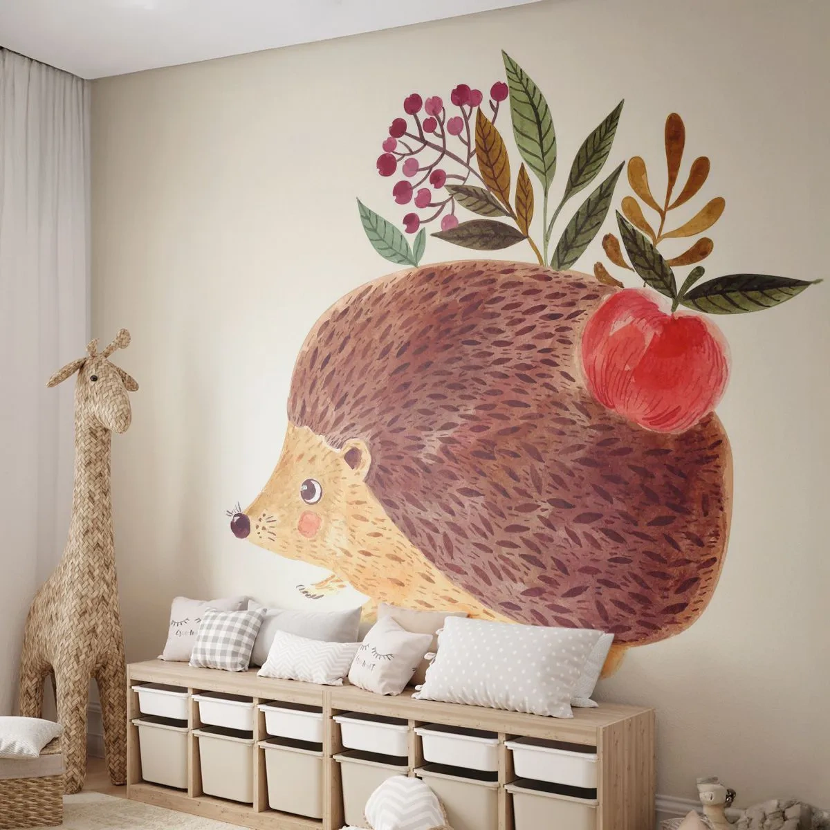 Fototapeta Samoprzylepna Deluxe Sticker - I już mnie lubisz - Jeż, Dla Dzieci, Pokój Dziecięcy - 250x175 cm