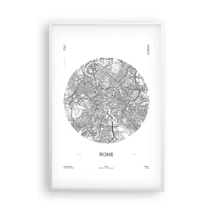 Plakat w białej ramie - Anatomia Rzymu - 61x91 cm