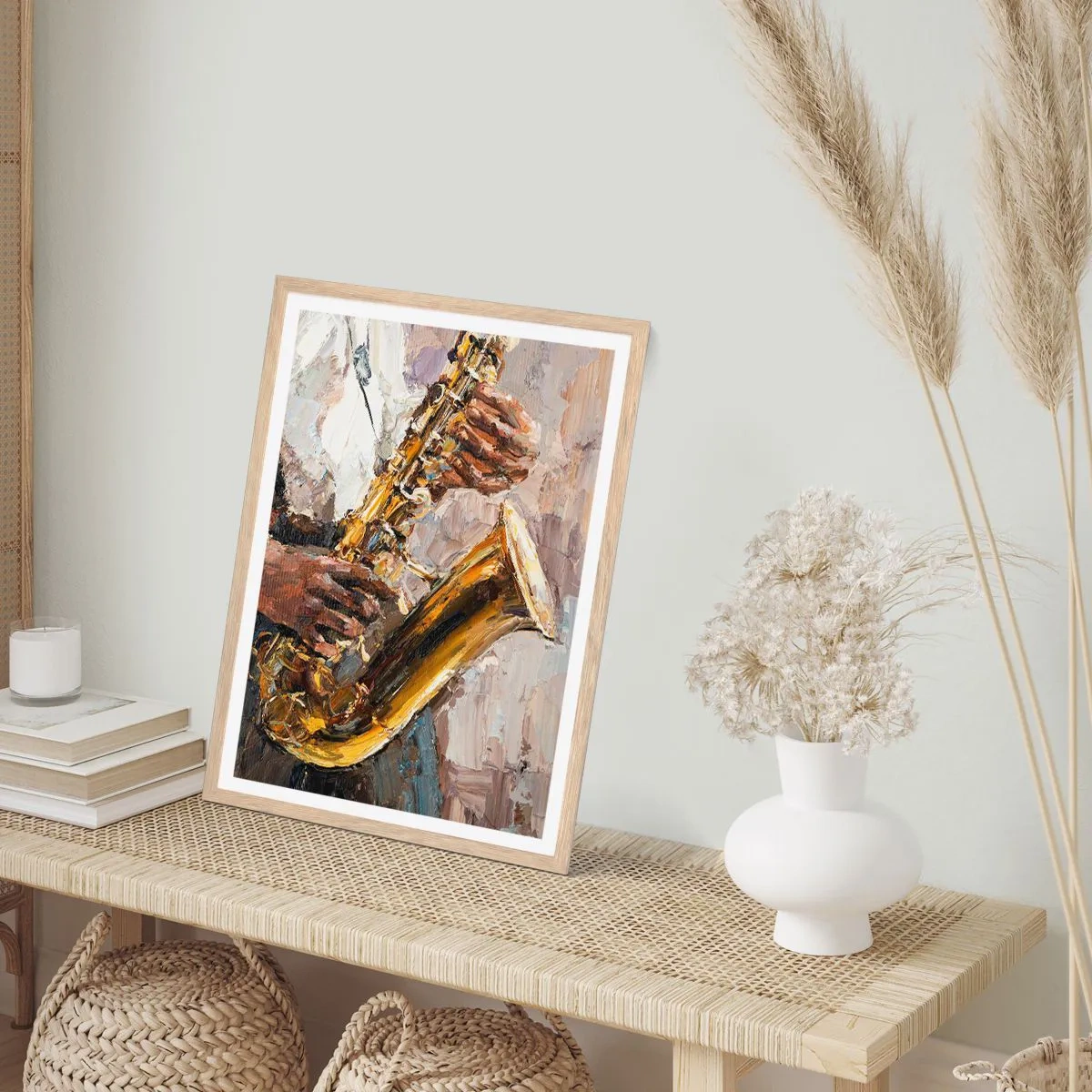 Plakat w ramie jasny dąb - Czas na solo - 50x70 cm