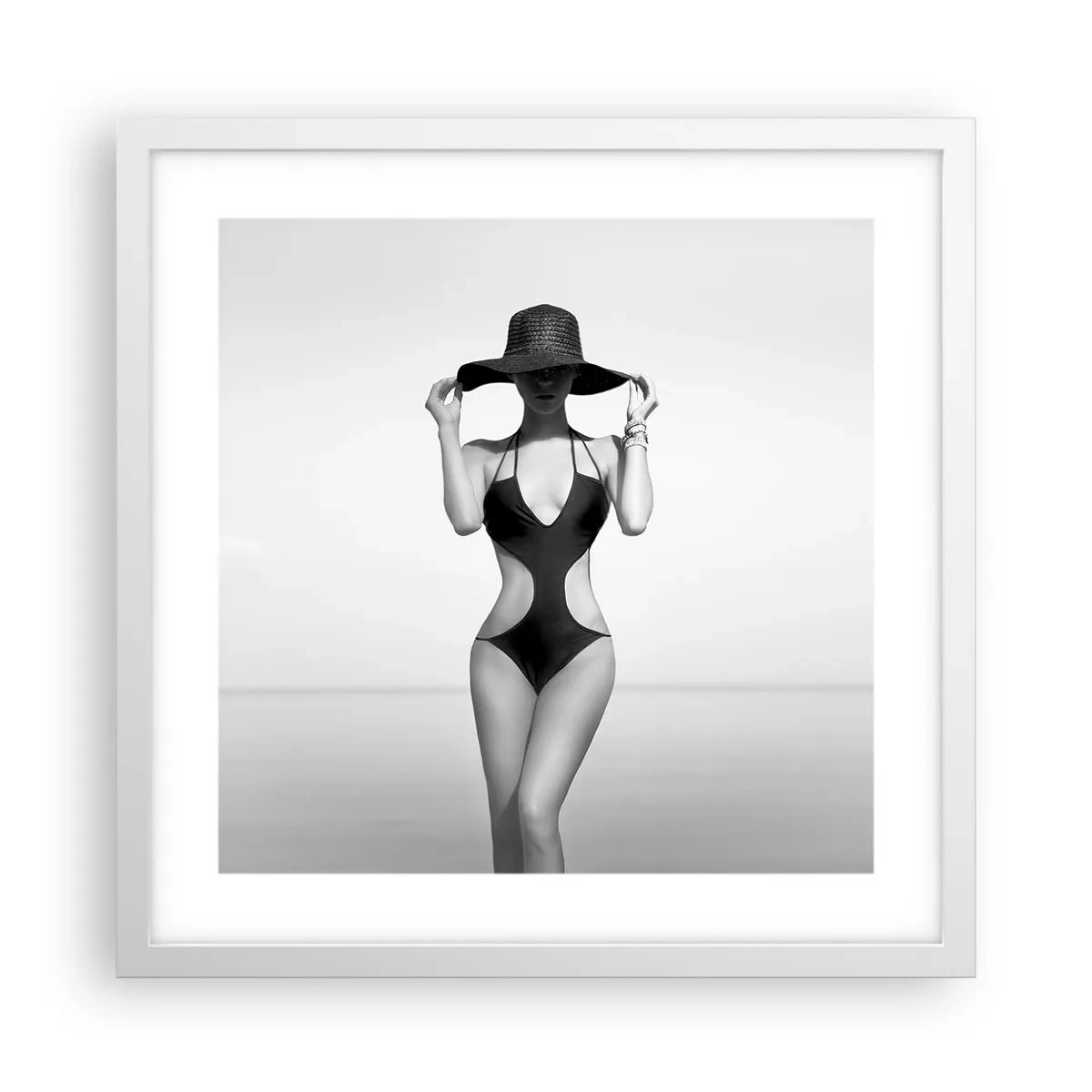 Plakat w białej ramie - Na imię mi: Elegancja - 40x40 cm