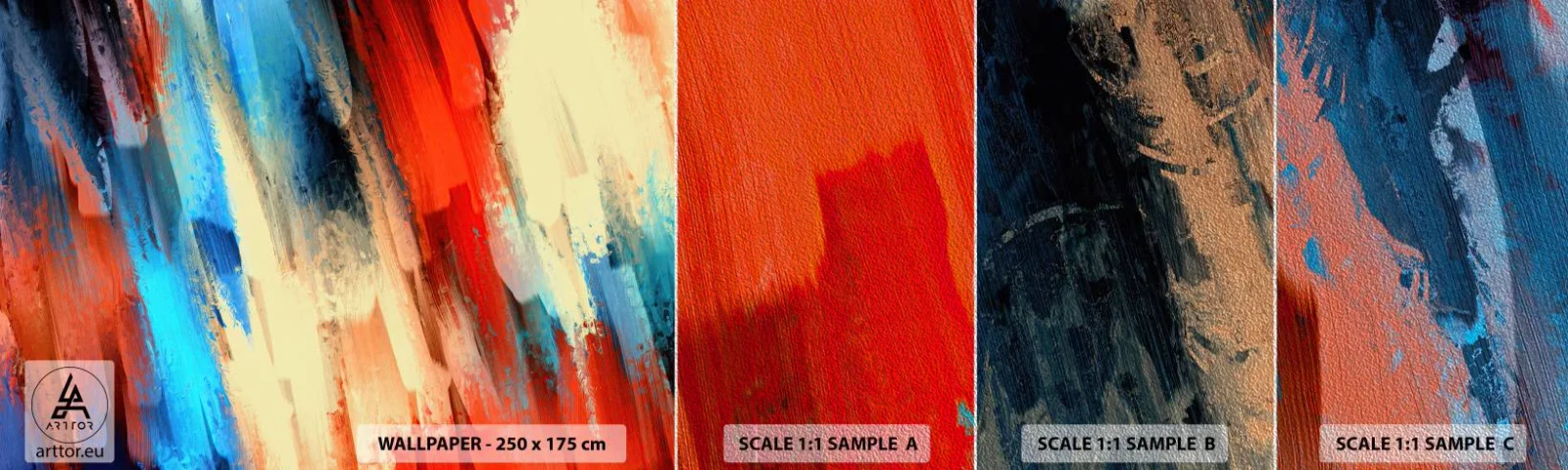 Fototapeta Próbka Premium Sand - Kaskada barw - Abstrakcja, Sztuka, Nowoczesny Wzór - 100x30 cm