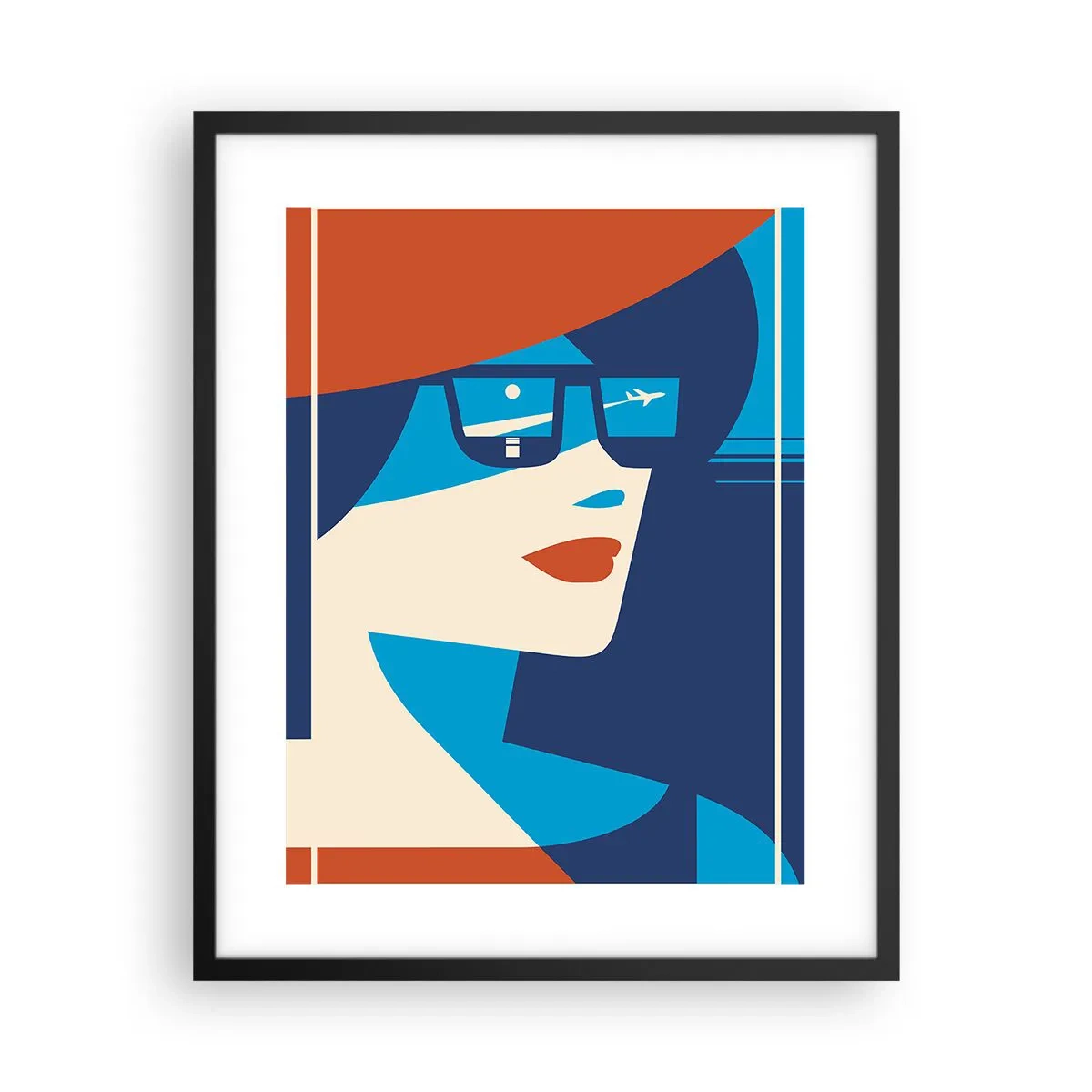 Plakat w czarnej ramie - Wakacyjna podróż - 40x50 cm