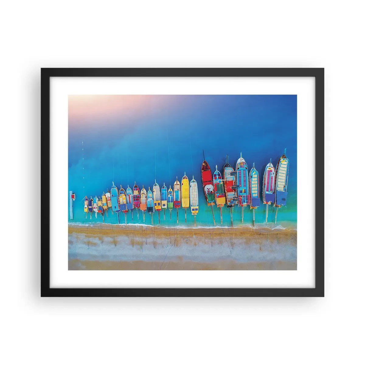 Plakat w czarnej ramie - Z lotu ptaka - 50x40 cm