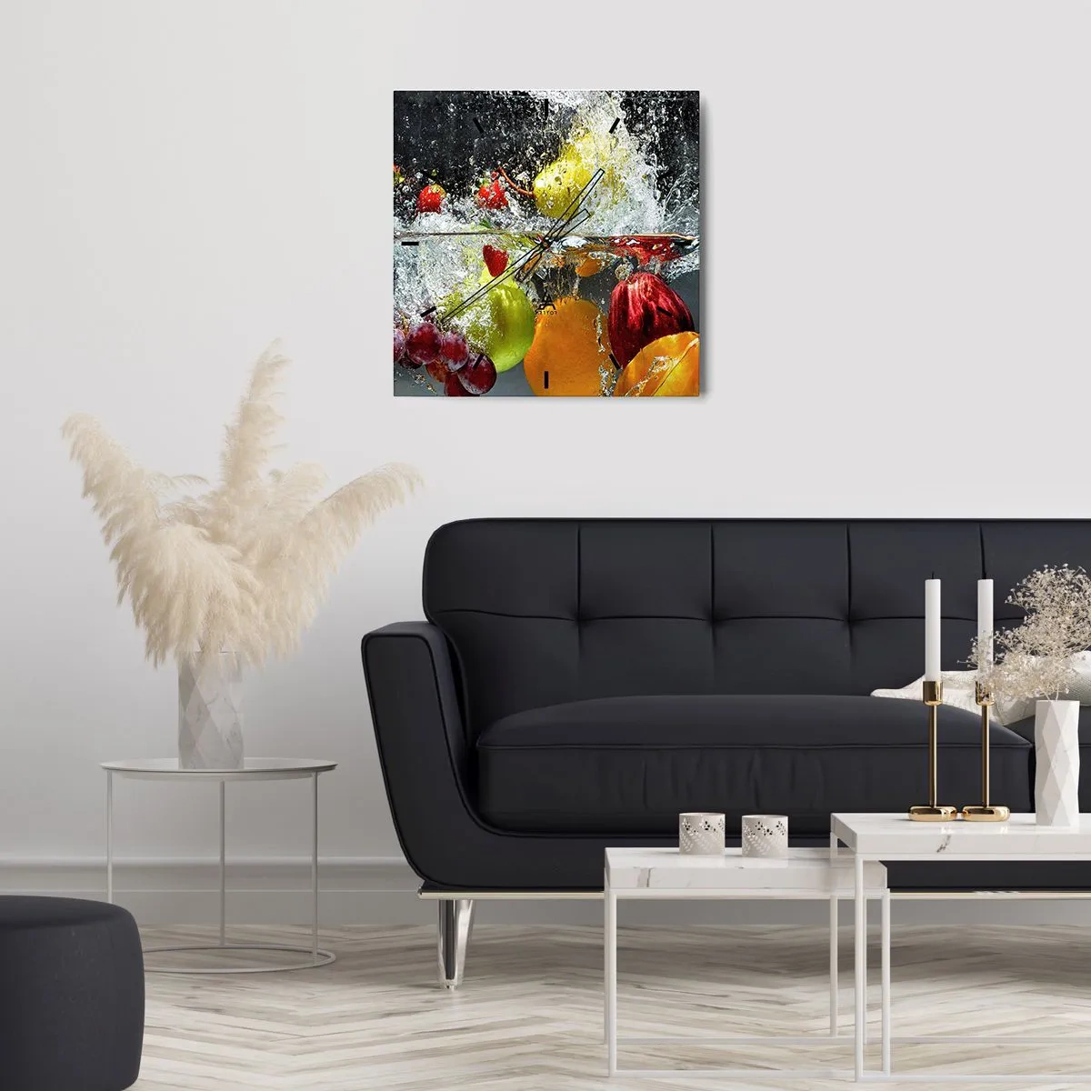 Zegar ścienny - Owocowe orzeźwienie - 30x30 cm