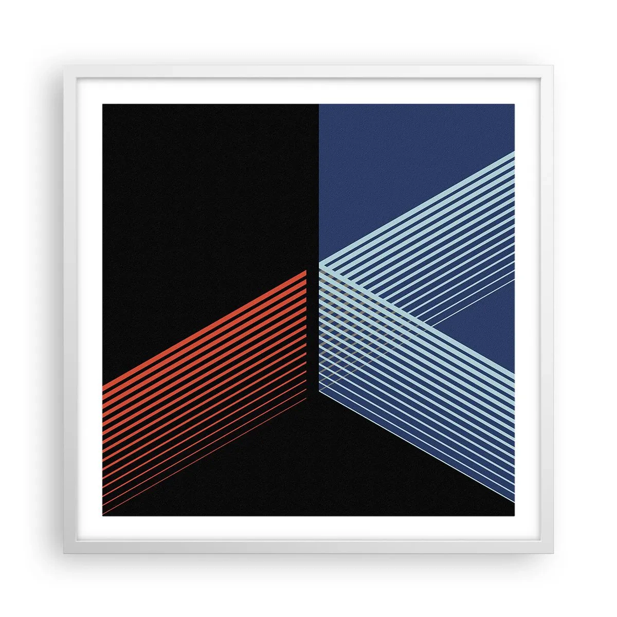 Plakat w białej ramie - Prosta historia - 60x60 cm