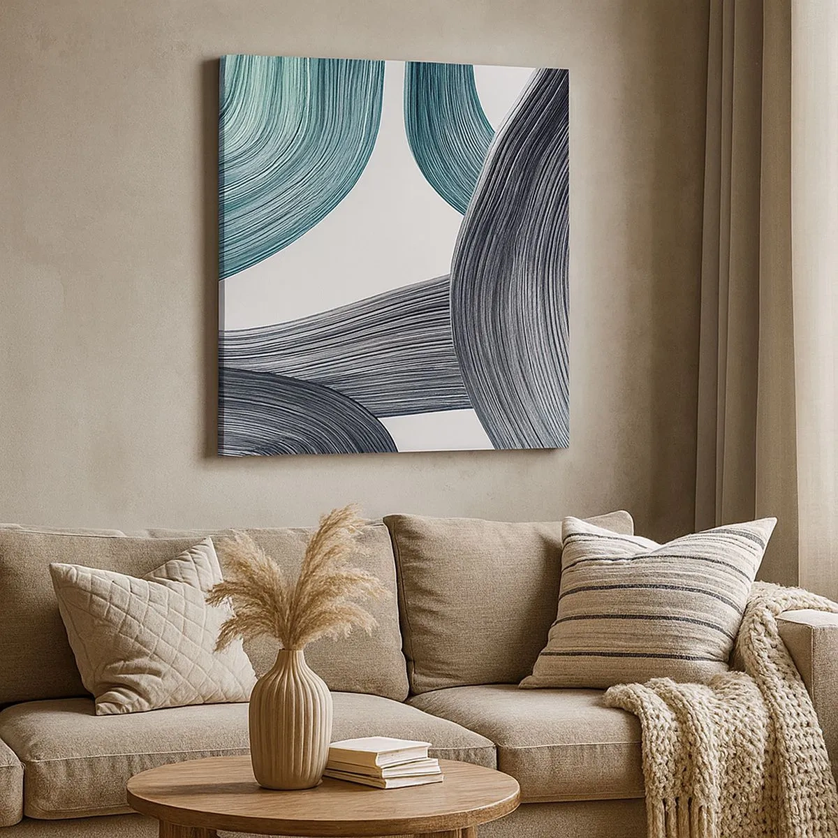 Obraz na płótnie - Szmaragdowe i czarne szlaki - 30x30 cm