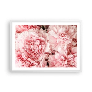 Plakat w białej ramie - Różowe marzenie - 70x50 cm