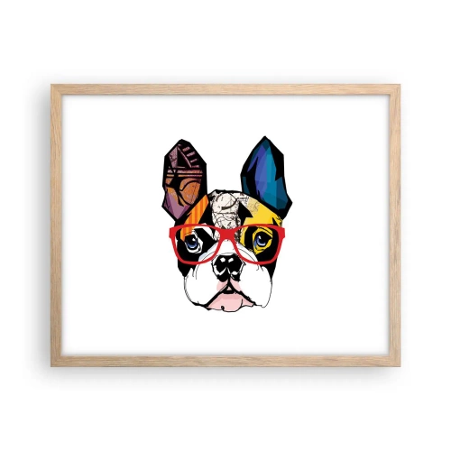 Plakat w ramie jasny dąb - Intelektualista - 50x40 cm