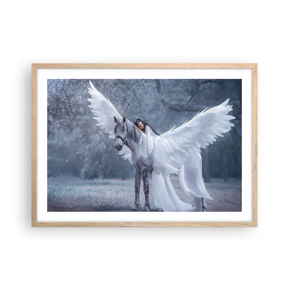 Plakat w ramie jasny dąb - Natchniona chwila - 70x50 cm