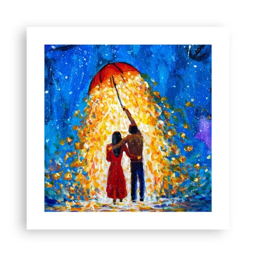 Plakat - Magia deszczowego wieczoru? - 40x40 cm