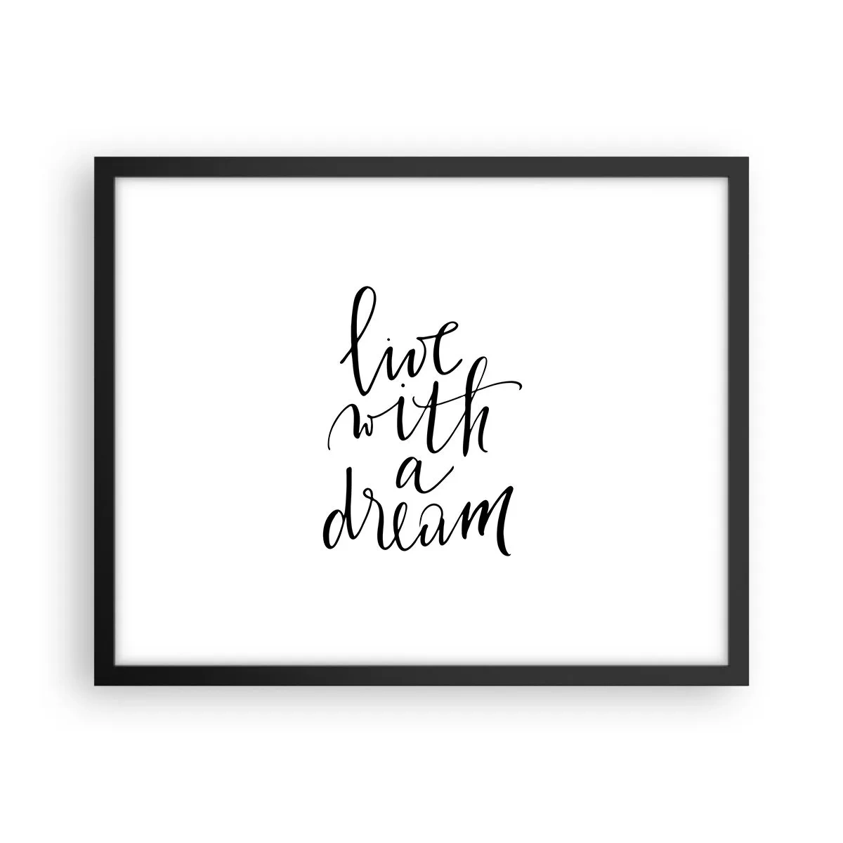 Plakat w czarnej ramie - Of course - 50x40 cm