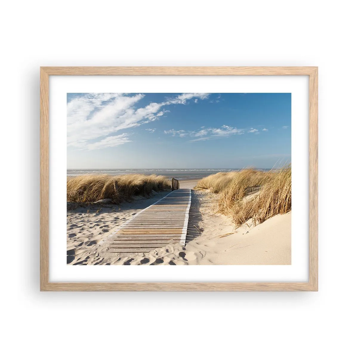 Plakat w ramie jasny dąb - Za wydmą, w szumie traw - 50x40 cm