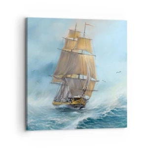 Obraz na płótnie - Mknący po falach - 70x70 cm