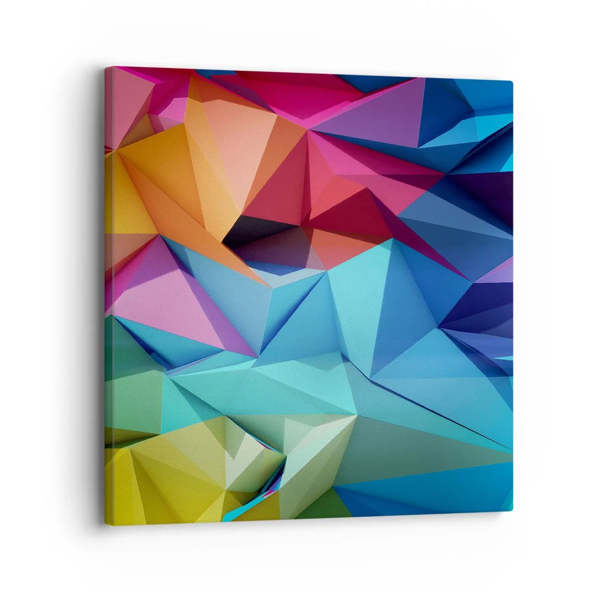 Obraz na płótnie - Tęczowe origami - 30x30 cm