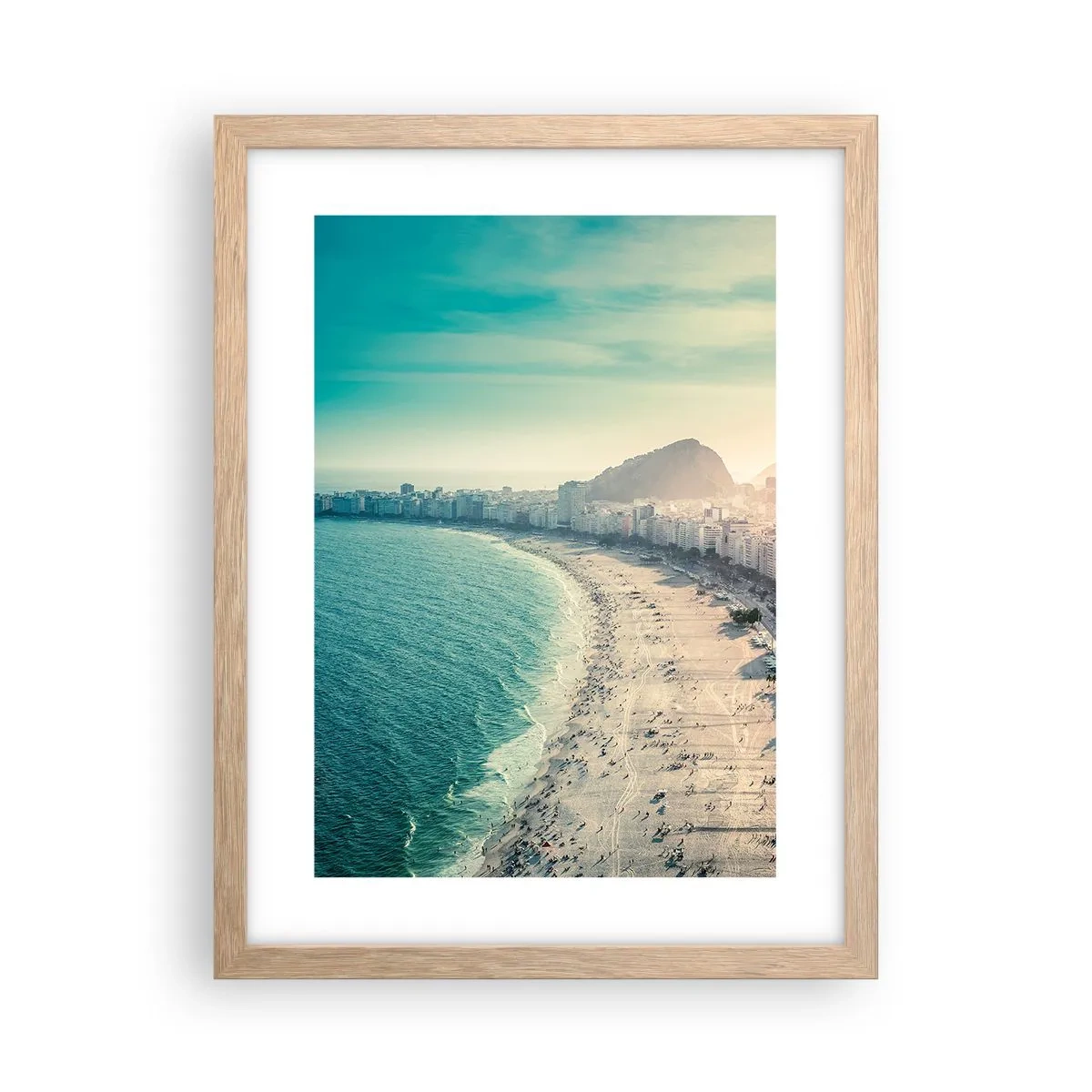 Plakat w ramie jasny dąb - Wieczne wakacje w Rio - 30x40 cm