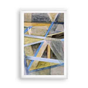 Plakat w białej ramie - Na wprost czy na skos? - 61x91 cm