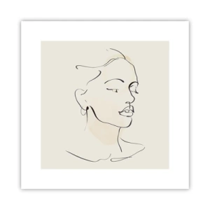 Plakat - Pewną kreską - 30x30 cm