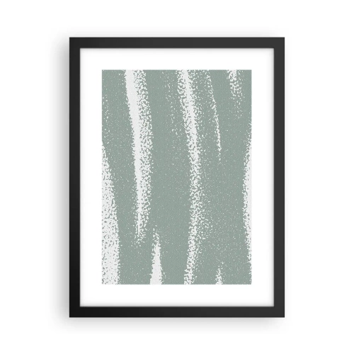 Plakat w czarnej ramie - Abstrakcja w zimowym klimacie - 30x40 cm