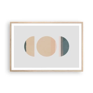 Plakat w ramie jasny dąb - Koło za kołem - 91x61 cm