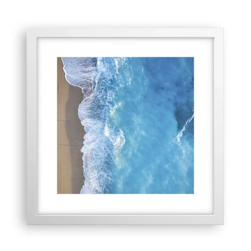 Plakat w białej ramie - Siła błękitu - 30x30 cm