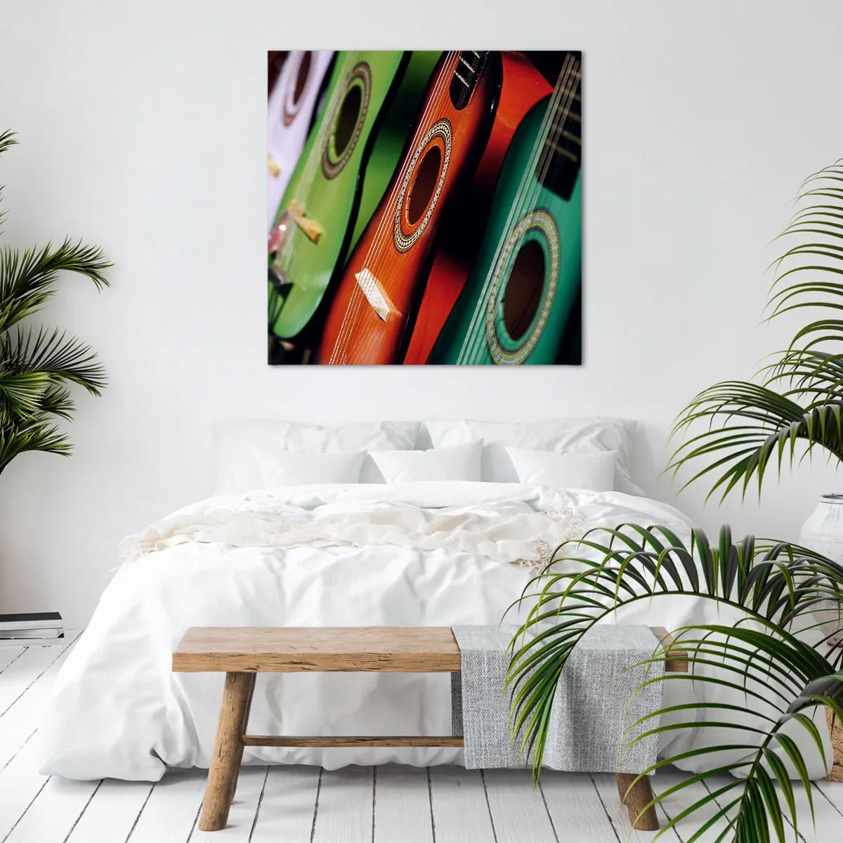 Obraz na płótnie - Gitara ma wiele barw - 40x40 cm