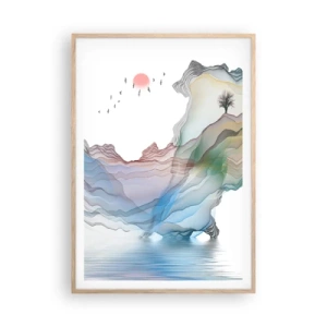 Plakat w ramie jasny dąb - Ku kryształowym górom - 70x100 cm